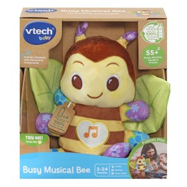 VTech Busy Musical Bee | Interactive & Sensory Cuddly Toy with Lights & Music | Suitable for Ages 3 - 24 Months | English Version