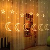 Mycznsyard 138 LED Curtain String Lights Ramadan Star Moon Lights
