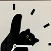 Wall Clock Innovative Nordic Style Cute Cat Pattern Silent Prevents