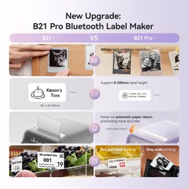 NIIMBOT B21 Pro Label Maker Machine, 2 Inch Bluetooth Mini Thermal Printer Compatible with Android and iOS, Sticker Maker for Crafts, Printing Photos
