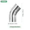 M METERXITY 2-Pack OD 2.2 Inch 45 Degree Mandrel Bend