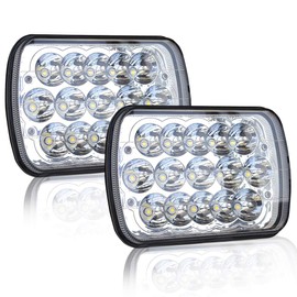 DOT 5X7 7"X6" Led Headlights Sealed Beam Hi/Lo Replace For H6054 Xenon Halogen Headlamps Wrangler Grand Cherokee XJ YJ 4x4 Tacoma pickup Dodge Ram Ford F250 E350 Chevy Corvette van