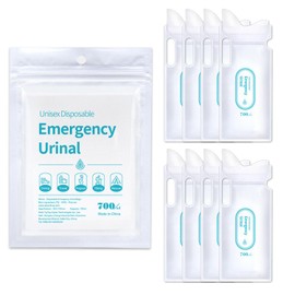 ZEACCT 8 Stück Einweg-Urinalbeutel, Tragbare Urinalbeutel, Notfall-Urinal-Werkzeug mit Griff, Geeignet für Camping-Reisenotfälle und Staus, Geeignet für Männer, Frauen, Kinderpatienten