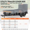 6 x 10 All-Weather Protection Utility Trailer Cover, Light Gray
