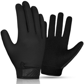 SAGA SPORTS Kids Cycling Gloves - 3 Pairs Full Finger Bike Gloves for Boys & Girls, Non-Slip Motorbike Gloves for BMX, MTB, Scooter & Outdoor Sports (Ages 4-12) (Black, Small)