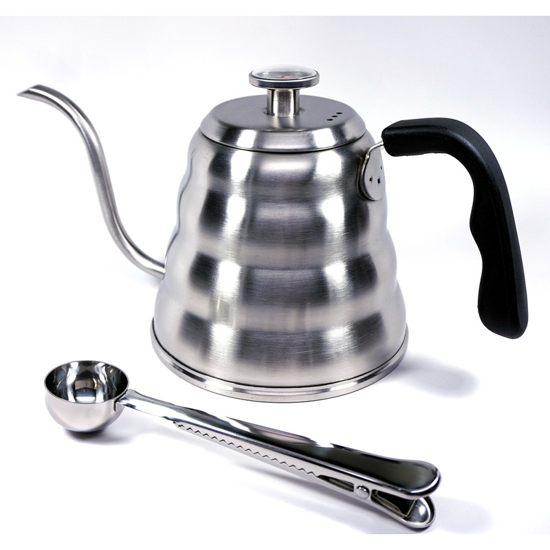Pour Over Coffee Kettle with Thermometer 1.2L - Gooseneck Hand
