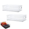 Hazrcvr Fridge Organiser, Set of 4, Fridge Box, Stackable Fridge