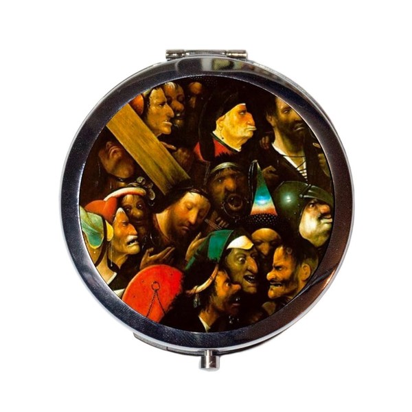 Christ on the Cross Compact Mirror Crucifixion Pocket Size for