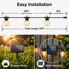 Solar String Lights Outdoor Waterproof, 21FT G50 LED Shatterproof Bulbs