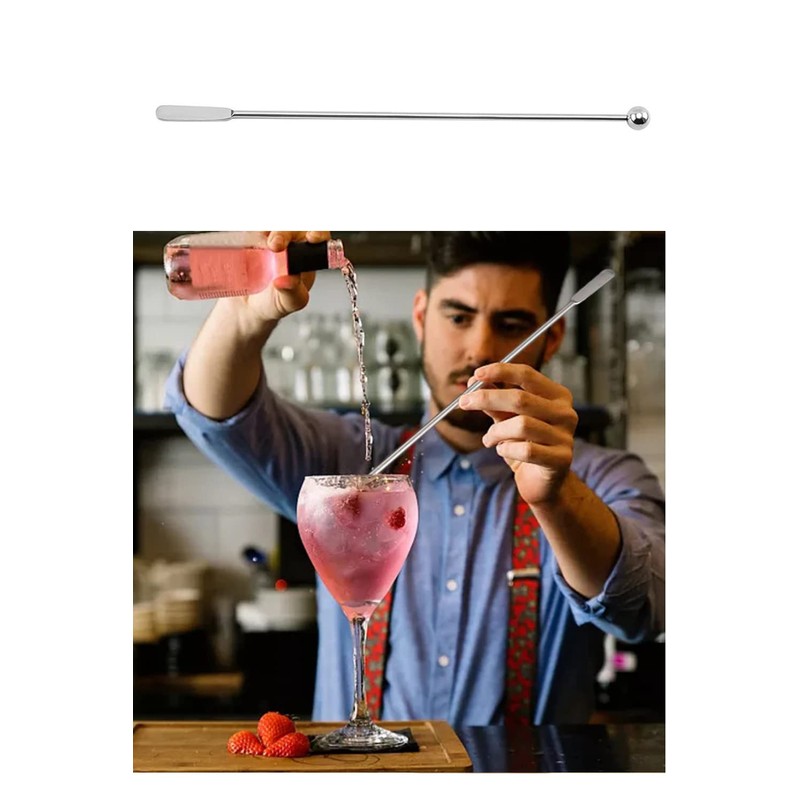 YFFSFDC Stainless Steel Stirring Rod, Long Stirrer, Total Length 7.5