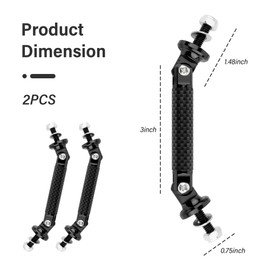 2PCS Bumper Quick Release Fasteners,Carbon Fiber Adjustable Quick Release Bumper Clips,Universal Bumper Holder Automotive Exterior Accessories for Bumpers,Head/Tail Lips (Carbon Fiber Black)