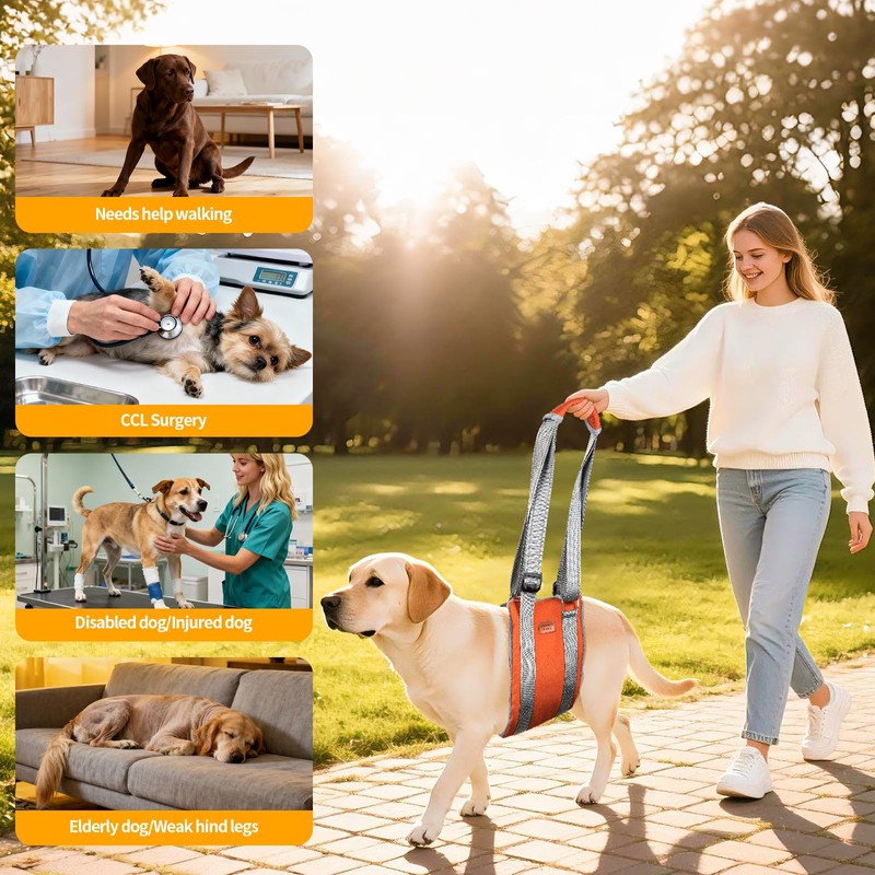 ExploreU Dog Lift Harness,Dog Sling for Medium Dog to Help