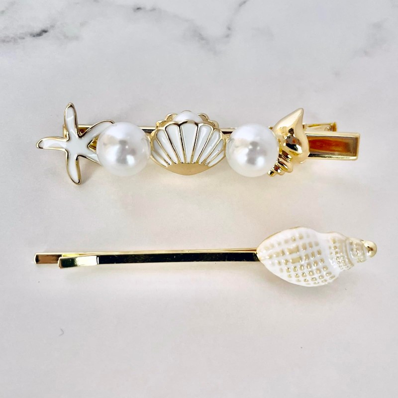 Campanula 327 Hair Clip & Hairpin Set, Marine, White, Storage