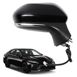 Marretoo for Toyota Camry Side Mirror Assembly Passenger Side 2024 2018 2019 2020 2021 2022 2023 2024 | Power | Heated | Turn Signal | (POWER+LAMP+HEAT, Passenger Side(RH)) Replaces TO1321367