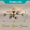 hesoge Modern Semi Flush Mount Ceiling Light Fixture 6-Light Sputnik