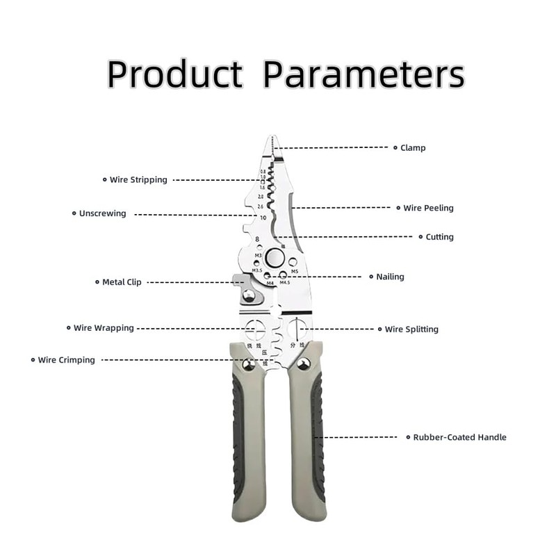 New Multi-functional electrician special stripping pliers stripping splitter pliers winding