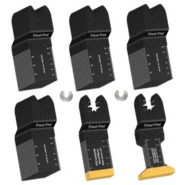 Trivd Frol 50PCS Oscillating Saw Blades, Professional Universal Titanium Multitool Blades for Wood Plastics Metal, Quick Release Multi Tool Blades Kits Fit Dewalt Ryobi Milwaukee Rockwell Fein