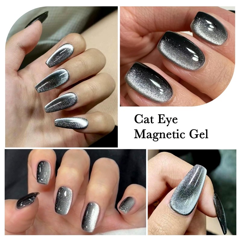 NAILKISS Black Cat Eye Magnetic Gel Polish