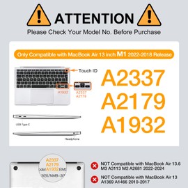 MOSISO Compatible with MacBook Air 13 inch Case M1 A2337 A2179 A1932, Protective Hard Shell Cover Compatible for MacBook Air M1 Case 13 inch 2022 2021 2020 2019 2018 Retina Touch ID, Light Purple