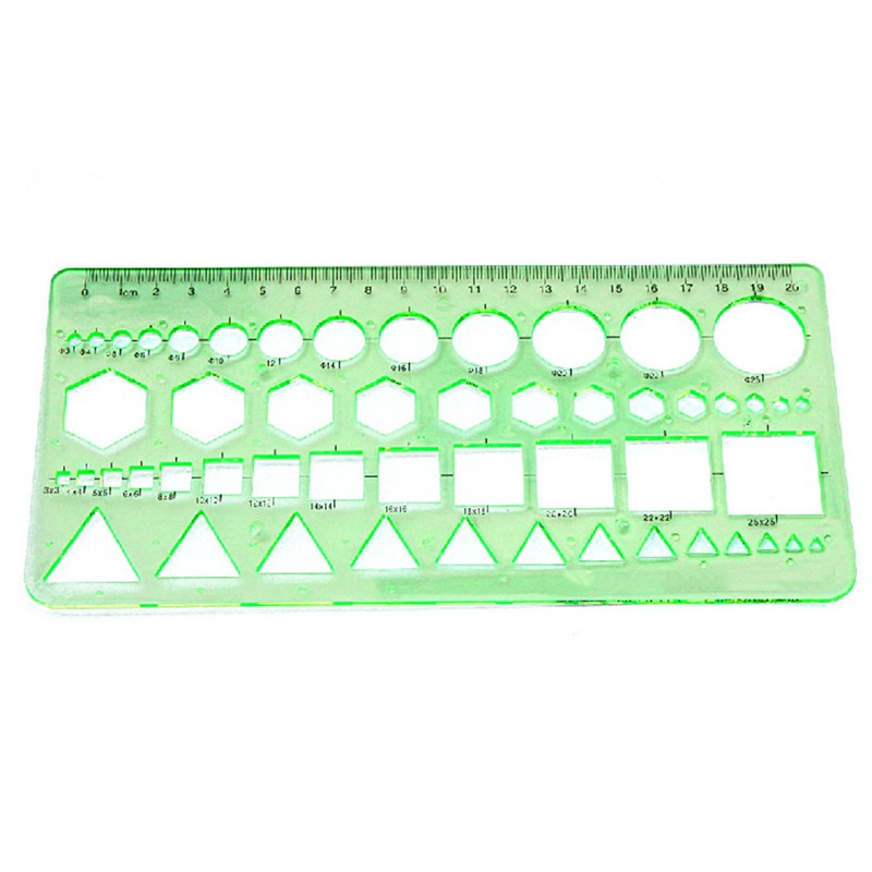 6 Pcs Plastic Measuring Templates Set Building Formwork Stencils Geometric
