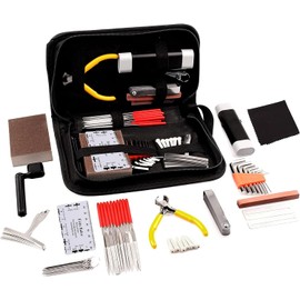 45PCS Kit de Herramientas de Guitarra, Balee Guitar Reparación de La Herramientas de Mantenimiento de La Herramientas de Reparación Kit de Configuración de Guitarra