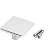 Bohaner 10Pcs Square Cabinet Knob Door Pull Handle Silver Drawer