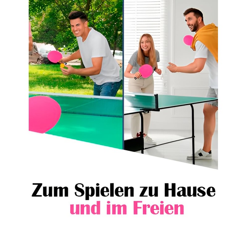 FourRoar Table Tennis Bat Pink Includes a Ball and a