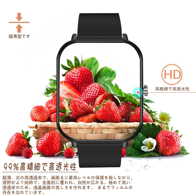 For EchoByte Smart Watch 1.83-inch Protective Film, High Transparency, Water
