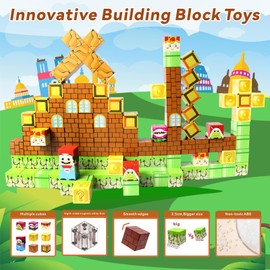 Building Blocks for Kids House Building Toy, Educational Construction Toys for Toddlers, Boys & Girls