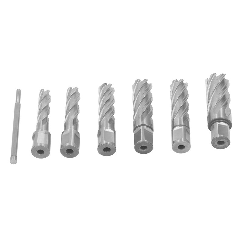 7Pcs Annular Cutter 3 Flute Mag Drill Bit Carbide Steel