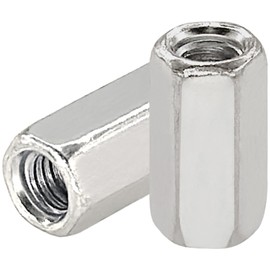 LHUIDDH 20 PCS M6*20mm Hex Nuts, Zinc-Plated Carbon Steel, M6 ISO Metric Fine Right Hand Thread