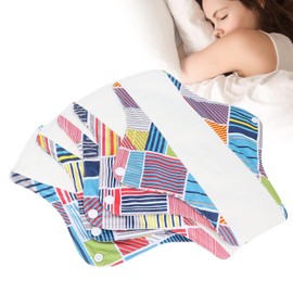 Almohadillas Menstruales Reutilizables, 5 Unidades, Tamaño L, Almohadillas De Algodón Sanitarias Mujeres Almohadillas De Tela Bambú Lavables Reutilizables Uso Diurno Y Nocturno