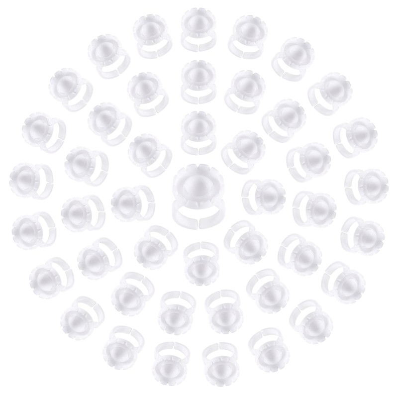 Miuffue Glue Rings 100 pcs Smart Glue Holder for Eyelash