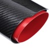 Universal Exhaust Tip Tail Throat Glossy Carbon Fiber Red Pipe