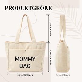 Xuniea Pack of 2 Gift Set for Expectant Mothers Large Cord Bag Mum Bag Cosmetic Bag Baby Bag Carry Bag with Zip Pregnant Cosmetic Bag for New Mum Wife Baby Shower Announcement