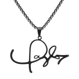 HSWYFCJY Black TS Necklace for Men,TS Outfit Jewelry TS Accessories for Eras Tour,TS Inspied Necklace for Music Lover,Singer Fans Gifts Album Song Title Necklace for Boys