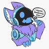 Protogen - Insert Batteries Here - Blue/Purple Sticker Bumper Sticker