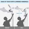 G-Promise All Metal Shower Diverter with Low Handheld Holder, 3-Way