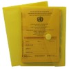 orgaexpert Protective Cover for Old Vaccination Certificate 160 x 120 mm Yellow Folder with Velcro Fastening Vaccination Card Vaccination Book Cover, yellow, Modern