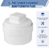 YullSorom 6" PVC Sewer Cleanout cap,PVC DWV Flush Sewer Cleanout