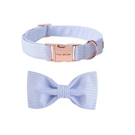Unique style paws Dog Collar with Detachable Bow tie, Adjustable Dog Collars with Bow for Small Medium Large Dogs or Cats XXS-XL