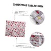SAFIGLE Vinyl Christmas Tablecloth Square Xmas Decor Holiday Table Cover