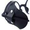 Side protection made of leather in black