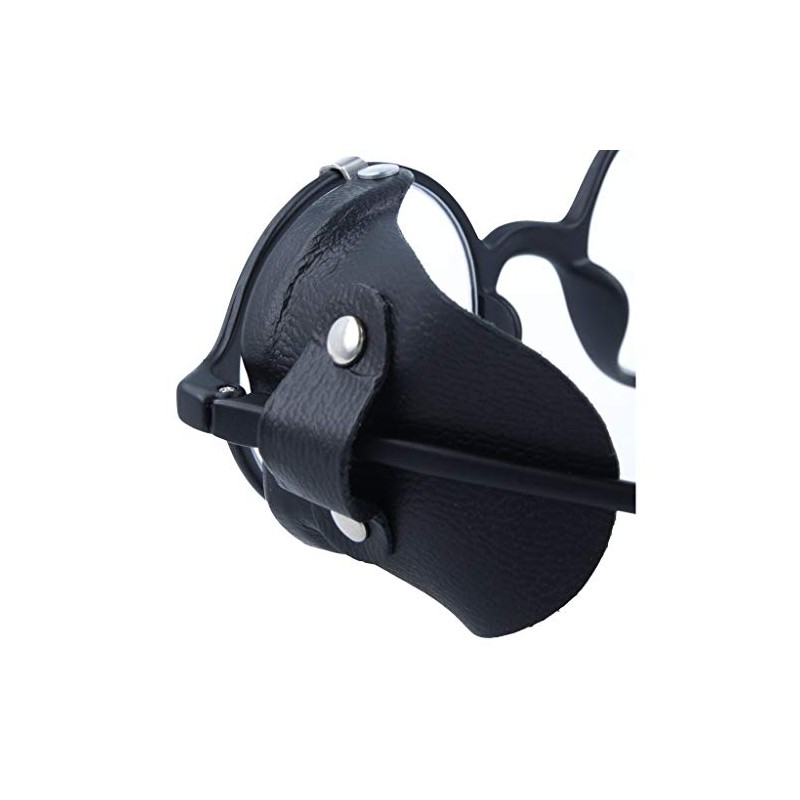 Side protection made of leather in black