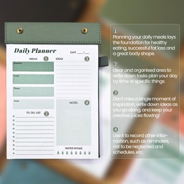 InnoSpring To-Do-Liste, Abreißbarer Tagesplaner,Nachfüllpapier für Aufgabenliste,Undatierter Tagesplaner,100 Blatt A5 Einseitig Bedruckte Aufgabenliste und Zeitplan (Mit stabiler Rückplatte)