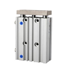 XKHLQLPEF Series Air Cylinder MGPM12/16/20/25 Stroke 10/20/25/30/40/50/75/100/125 SMC Replacement Thin Three-axis Cylinder with Rod (Color : MGPM12, Size : Stroke 25mm)