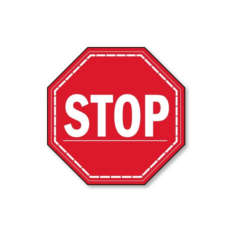 Stop Sign Stiker Decal for Office & Business Walls, Doors,