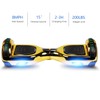 GlareWheel M3 Hoverboard LED Light Bluetooth Chrome Gold