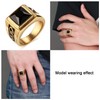 OIDEA Stainless Steel Rings Gold Black for Men Women Classic