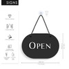 3DP Signs | Stylish Oval Black - Open/Closed Door Sign